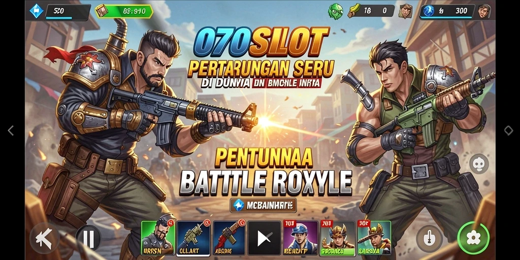 Tampilan aksi menegangkan dalam Battle Royale 070SLOT dengan grafis mengagumkan.