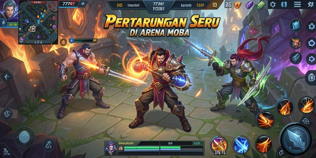 Tampilan menarik dari pertarungan seru di 777RT.