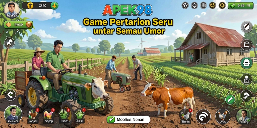 Tangkapan layar gameplay seru APEK88 saat bertani.