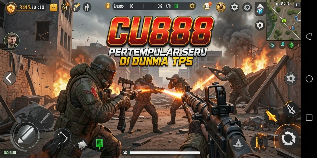 Tangkapan layar utama dari gameplay seru CU888 yang menampilkan aksi TPS.