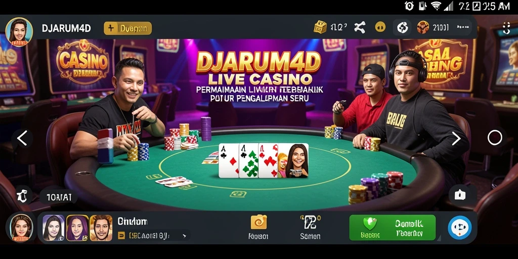 Tampilan gameplay Live Casino di DJARUM4D yang mendebarkan.