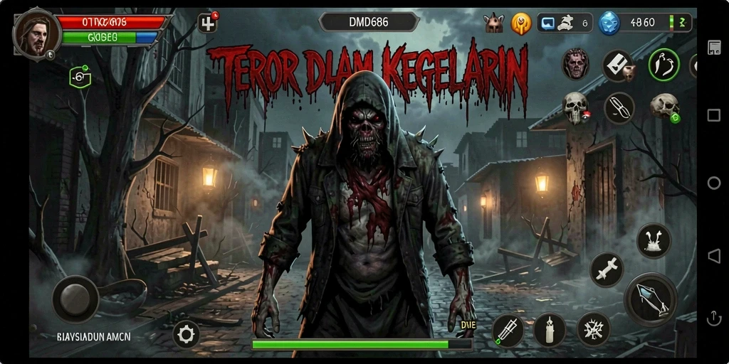 Tampak cuplikan gameplay DMD686 dengan suasana Horror yang mencekam.