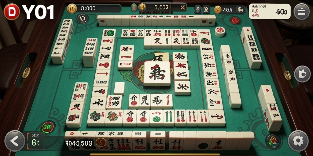 Tampilan screenshot gameplay Mahjong yang menegangkan dan menantang.