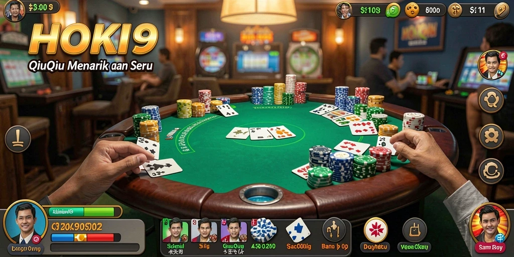 Screenshot HOKI9 menampilkan gameplay seru QiuQiu.