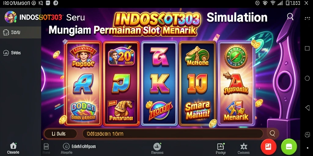 Tampilan gameplay seru dari INDOSLOT303 dengan mesin slot menarik.