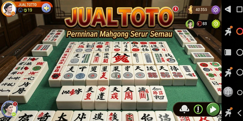 Tampilan gameplay seru dari JUALTOTO permainan Mahjong.