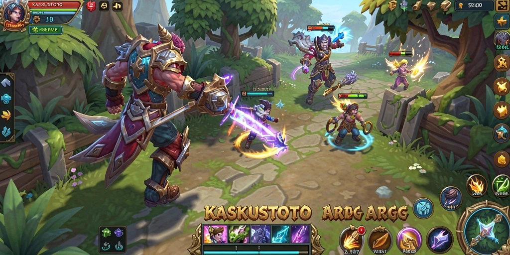Screenshot KASKUSTOTO menampilkan aksi pertarungan seru dalam game ARPG.