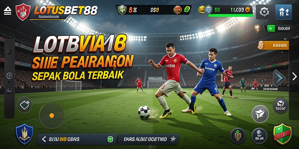 Tampilan gameplay LOTUSBET88 yang mendebarkan dan realistis dalam sepak bola.