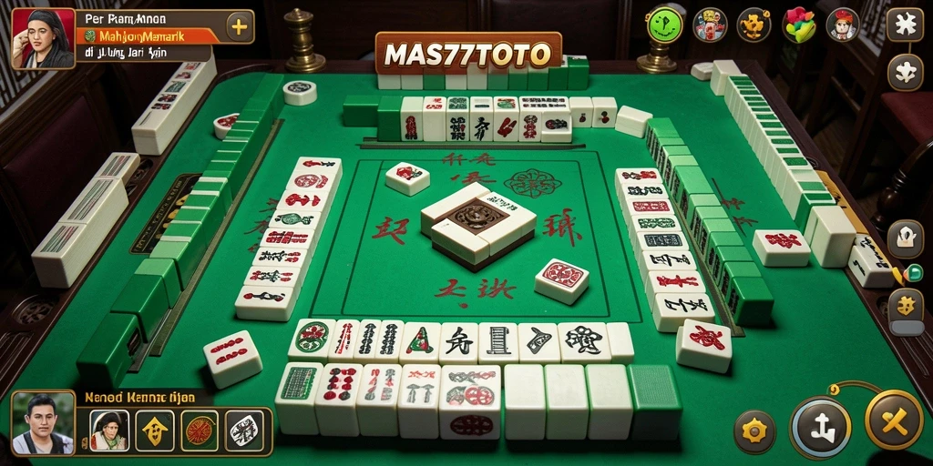 Screenshot gameplay <strong>MAS77TOTO</strong> yang menampilkan serunya permainan Mahjong.