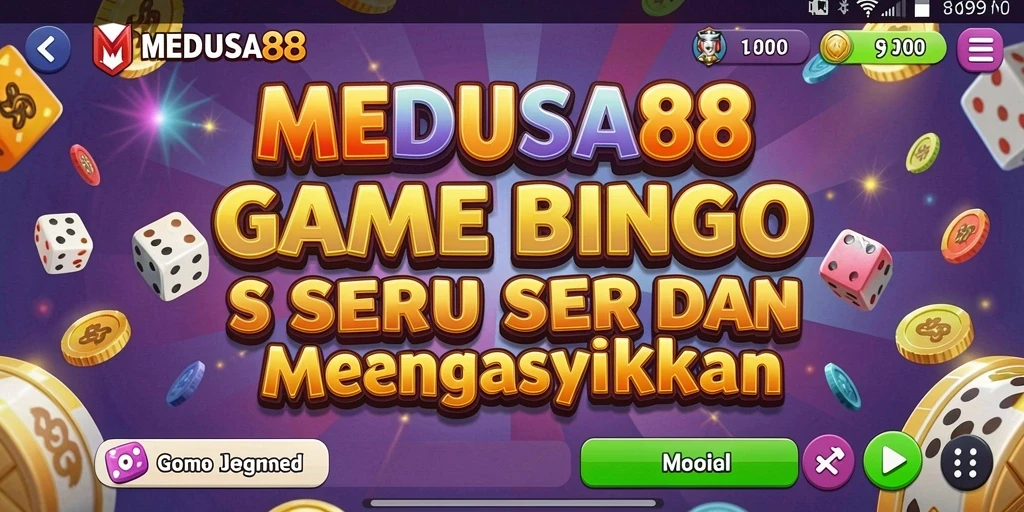 Screenshot gameplay MEDUSA88 menampilkan keseruan bermain Bingo secara langsung.