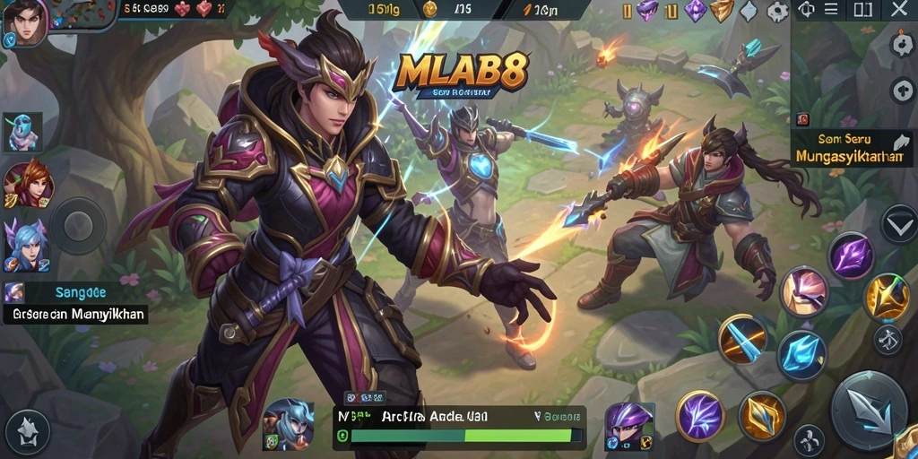Tangkapan layar gameplay seru MLBB8 dengan karakter-karekter menarik.
