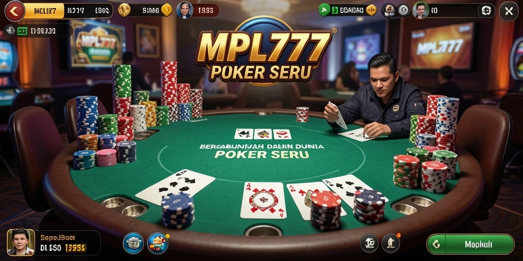 Screenshot MPL777 menampilkan gameplay Poker yang seru dan kompetitif.