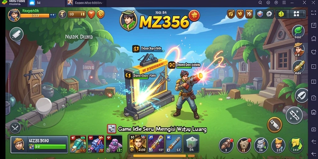 Tampilan gameplay MZ356 yang menampilkan elemen Idle yang menarik.
