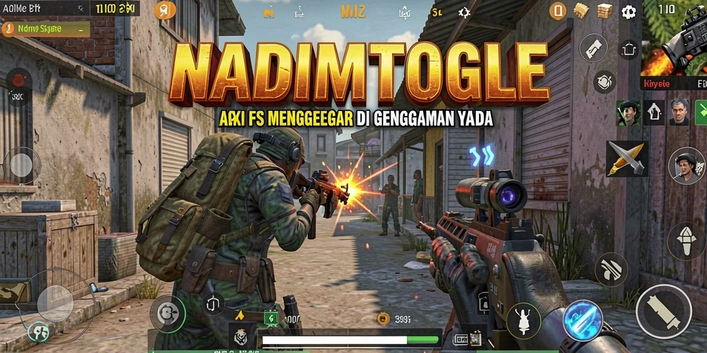 Tangkapan layar gameplay NADIMTOGEL dengan aksi menegangkan dalam pertempuran FPS.