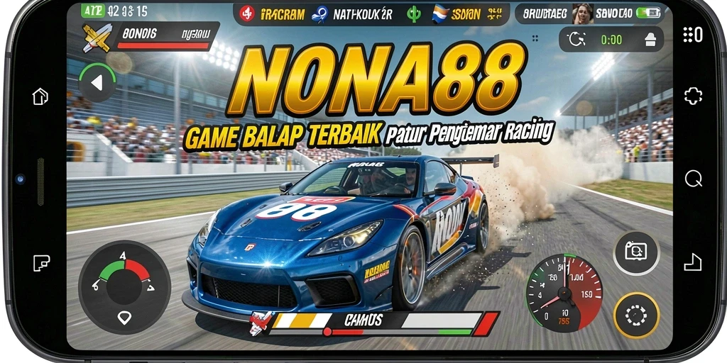 Gameplay balap NONA88 yang seru dan mendebarkan.