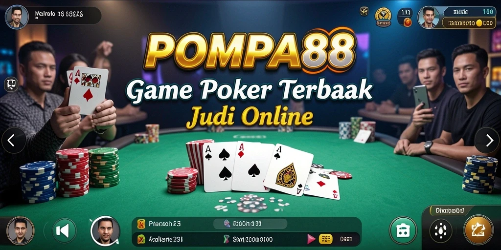 Screenshot POMPA88 menampilkan gameplay seru Poker yang mendebarkan.