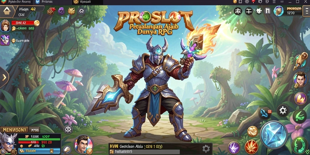 Tangkapan layar PROSLOT menampilkan aksi pertempuran seru dalam dunia RPG.