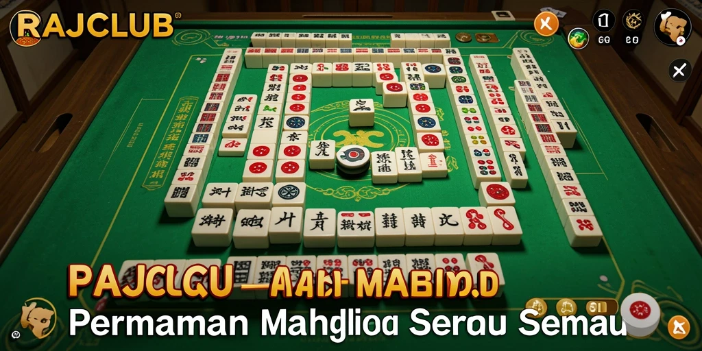 Tampilan gameplay menarik dari RAJACLUB dengan berbagai level Mahjong.