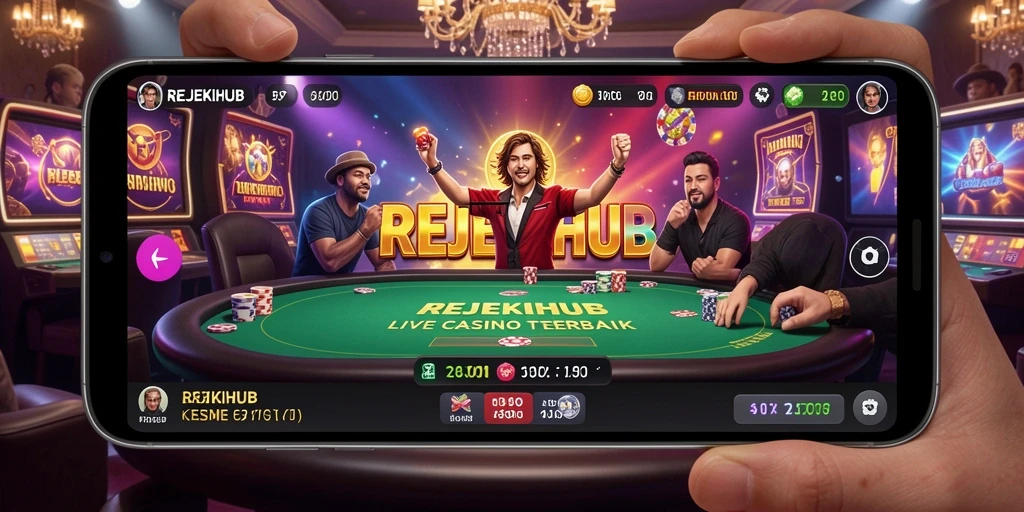 Tampilan menarik gameplay Live Casino di REJEKIHUB.