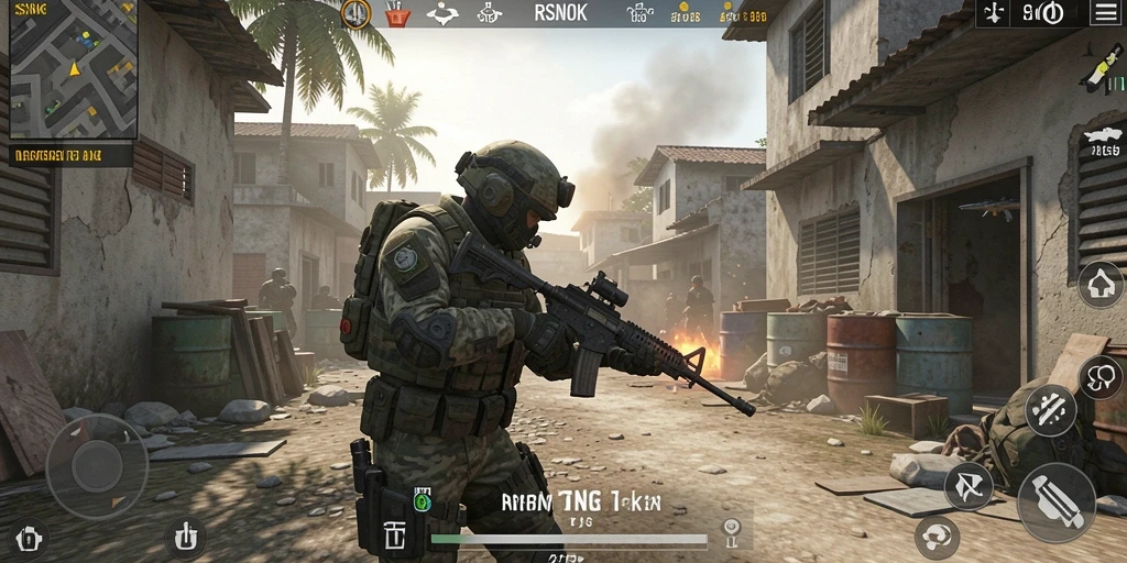 Tampilan gameplay RSNOK yang intens dan mengesankan.
