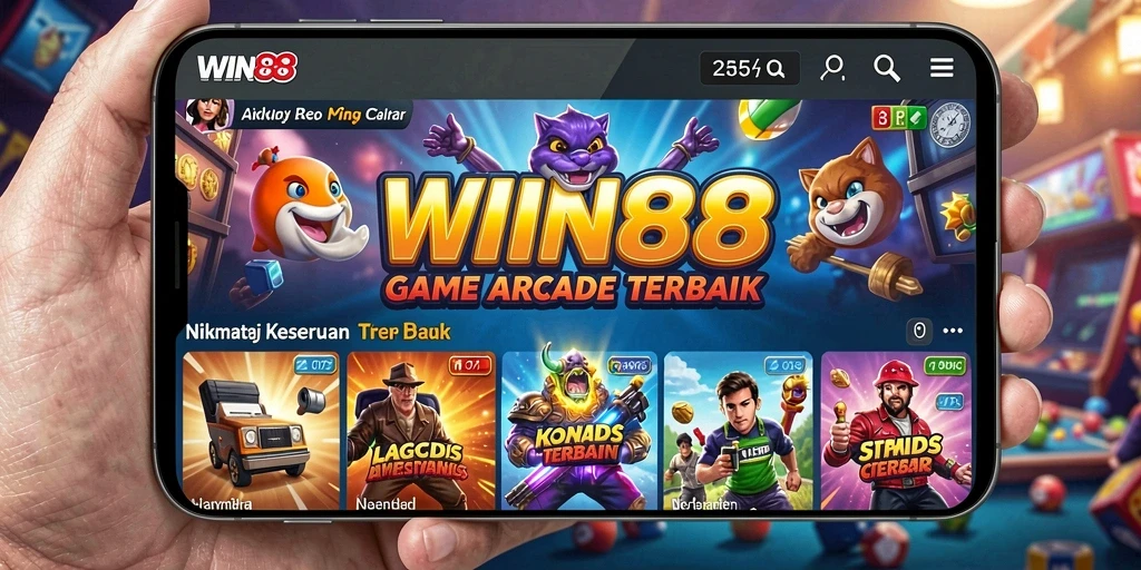 Screenshot gameplay WIN88 yang menunjukkan keseruan dalam memainkan level Arcade.